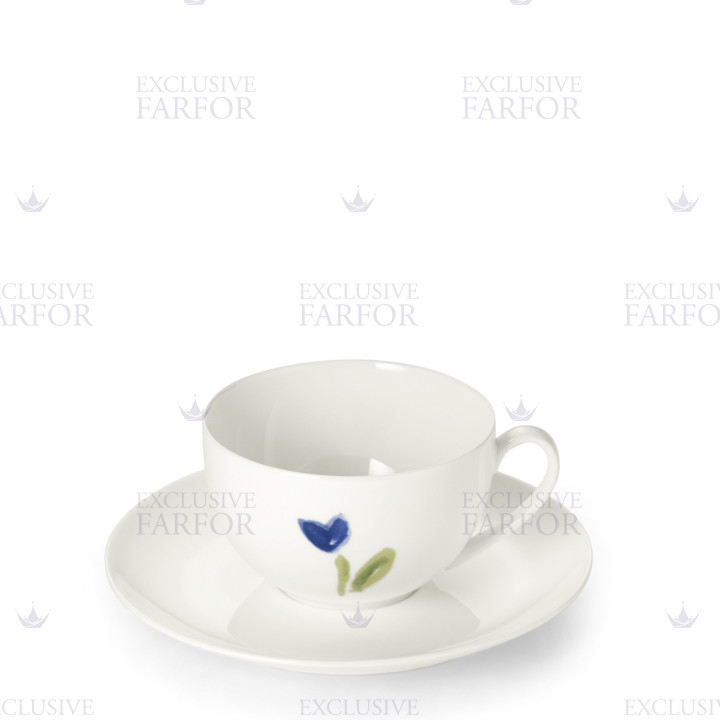 Чашка кофейная с блюдцем 0,25л коллекции Impression - Blau бренда Dibbern