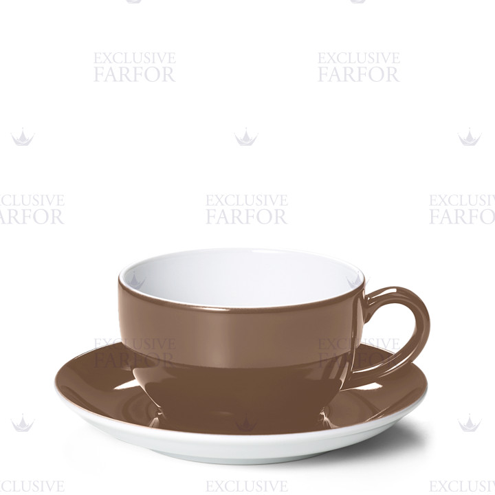 Чашка кофейная с блюдцем 0,25л коллекции Solid Color - Chocolate бренда Dibbern