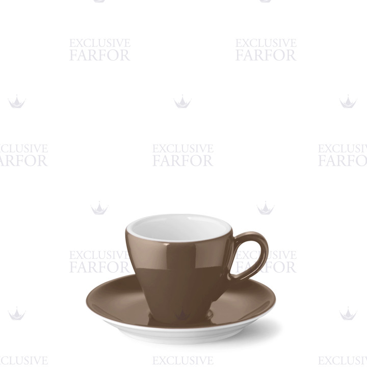Чашка эспрессо с блюдцем 0,09л коллекции Solid Color - Chocolate бренда Dibbern