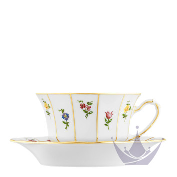 Чашка кофейная с блюдцем 0,20л коллекции Grecque Mille Fleurs бренда Fürstenberg
