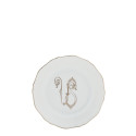 Тарелка десертная 17см, 4шт. коллекции Corona Monogram Platino бренда Richard Ginori