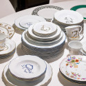 Тарелка десертная 17см, 4шт. коллекции Corona Monogram Platino бренда Richard Ginori