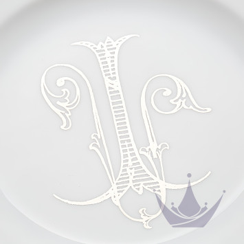 Тарелка закусочная 21см, 4шт. коллекции Corona Monogram Platino бренда Richard Ginori