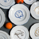 Коллекция Corona Monogram - Blue Cobalto бренда Richard Ginori