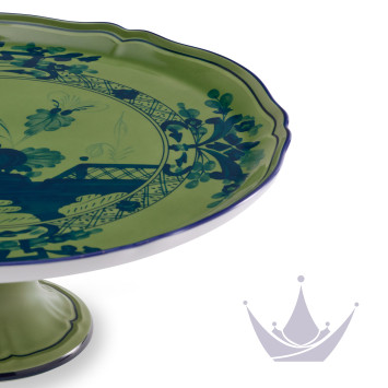 Блюдо для пирога на ножке 30,5см коллекции Oriente Italiano Malachite бренда Richard Ginori
