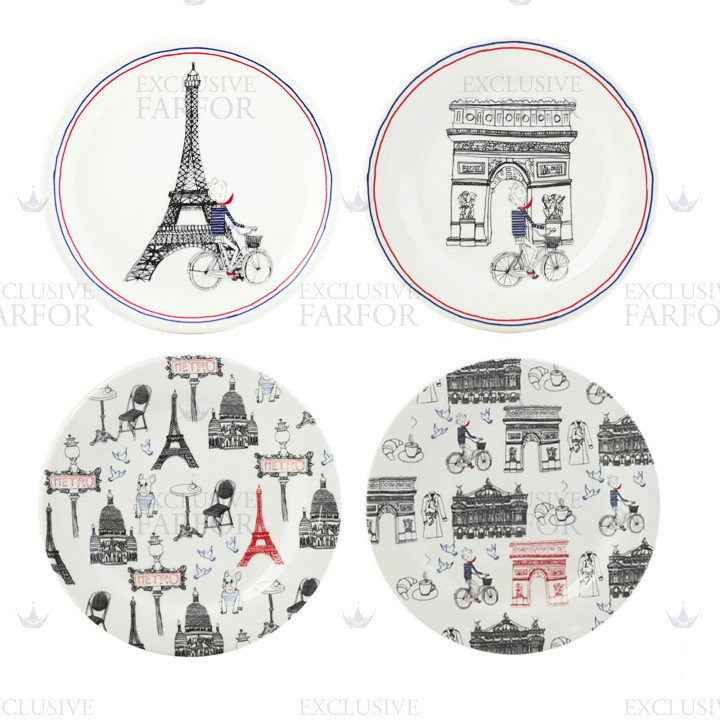 Тарелка десертная 16,5см, 4шт. коллекции Ca C'est Paris! бренда Gien