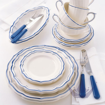 Тарелка глубокая 22,5см коллекции Filet Bleu бренда Gien