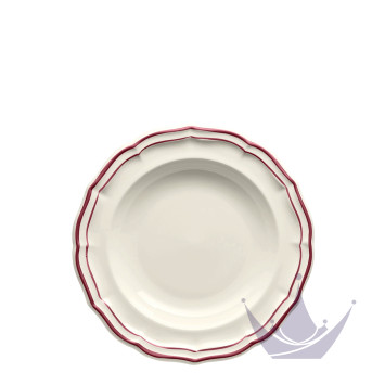 Тарелка глубокая 22,5см коллекции Filet Bordeaux бренда Gien