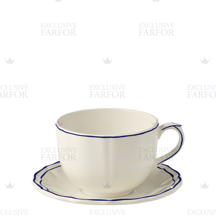 Чашка с блюдцем 0,5л коллекции Filet Cobalt бренда Gien