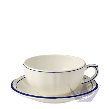 Чашка для завтрака с блюдцем 0,3л, 2шт. коллекции Filet Cobalt бренда Gien