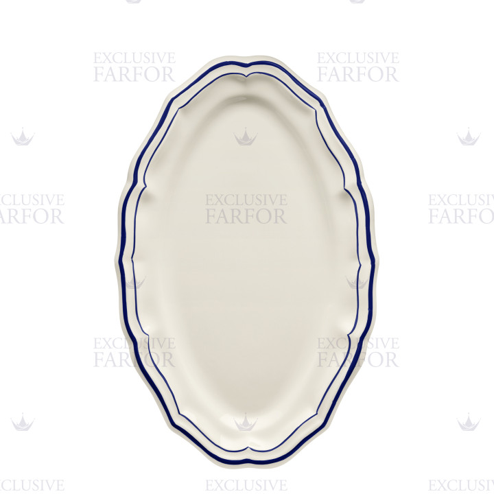 Блюдо овальное 41см коллекции Filet Cobalt бренда Gien