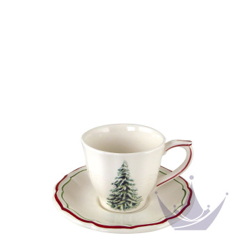 Чашка чайная с блюдцем 0,175л, 2шт. коллекции Filet Noel бренда Gien