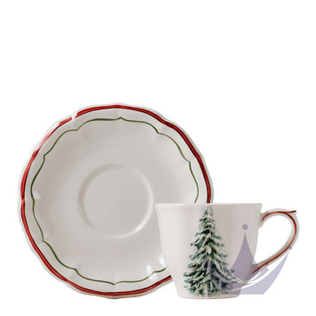 Чашка чайная с блюдцем 0,175л, 2шт. коллекции Filet Noel бренда Gien