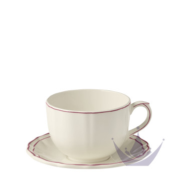 Чашка с блюдцем 0,5л коллекции Filet Pivoines бренда Gien