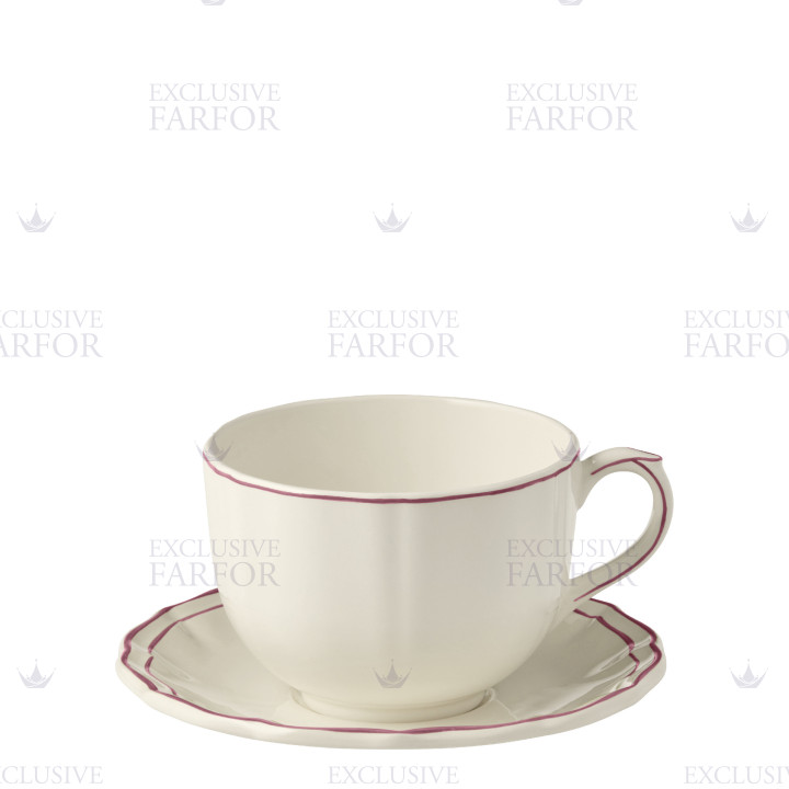 Чашка с блюдцем 0,5л коллекции Filet Pivoines бренда Gien