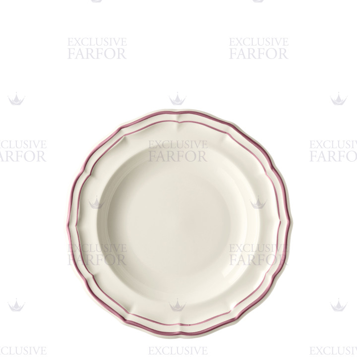 Тарелка глубокая 22,5см коллекции Filet Pivoines бренда Gien