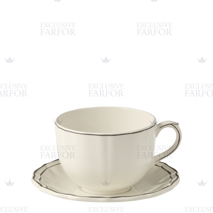 Чашка с блюдцем 0,5л коллекции Filet Taupe бренда Gien