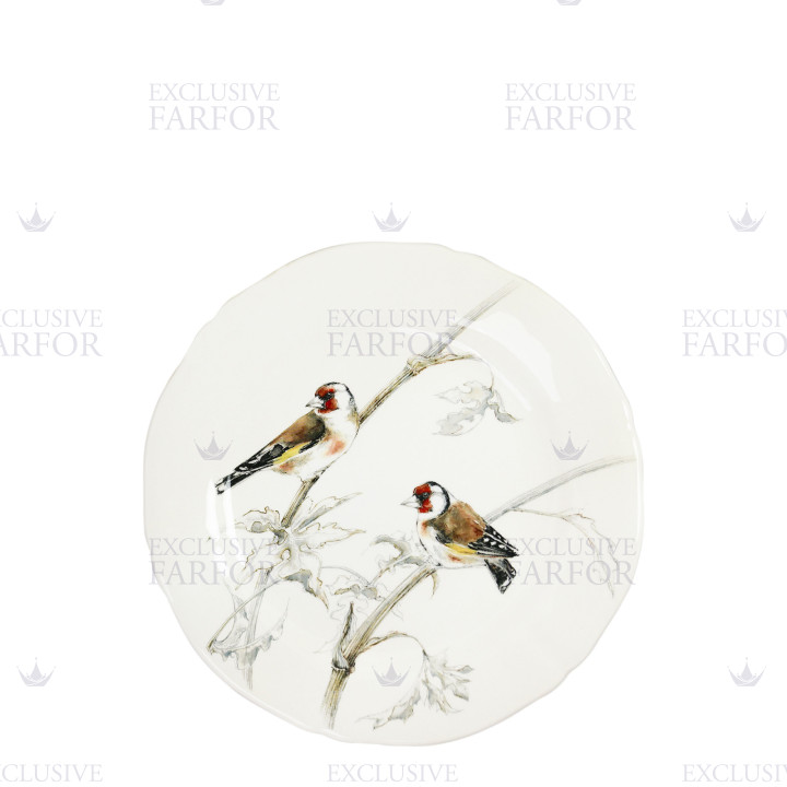 Тарелка закусочная 23,2см коллекции Les Oiseaux De La Foret бренда Gien