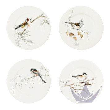 Тарелка десертная 16,3см, 4шт. коллекции Les Oiseaux De La Foret бренда Gien