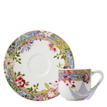 Чашка эспрессо с блюдцем 0,08л, 2шт. коллекции Millefleurs бренда Gien
