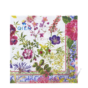 Салфетки 33х33см, 20шт., 12 упаковок коллекции Millefleurs бренда Gien