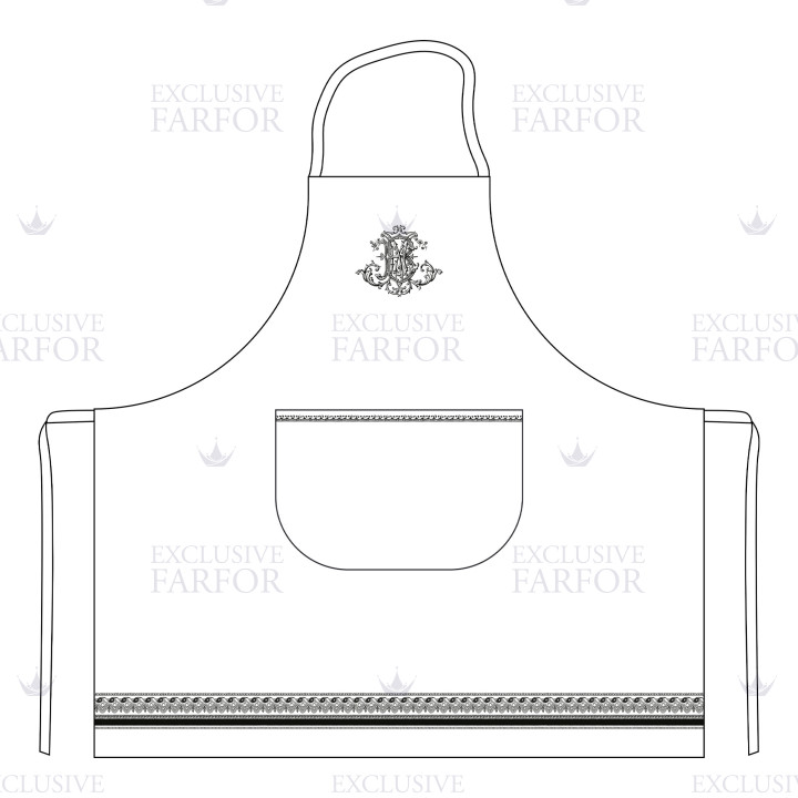 Фартук 82х77см коллекции Monogramme бренда Gien
