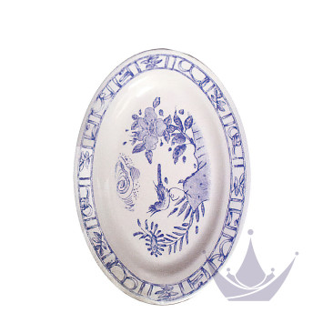 Блюдо овальное 37см коллекции Oiseau Bleu бренда Gien