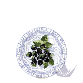 Тарелка закусочная 22см коллекции Oiseau Bleu Fruits бренда Gien