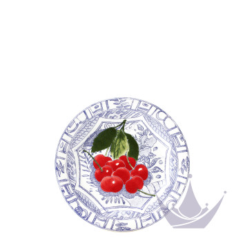 Тарелка десертная 16,5см коллекции Oiseau Bleu Fruits бренда Gien