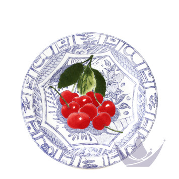 Тарелка десертная 16,5см, 4шт. коллекции Oiseau Bleu Fruits бренда Gien