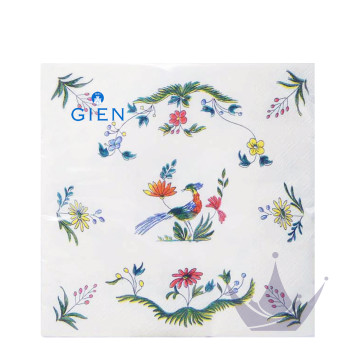 Салфетки 33х33см, 20шт., 12 упаковок коллекции Oiseaux De Paradis бренда Gien