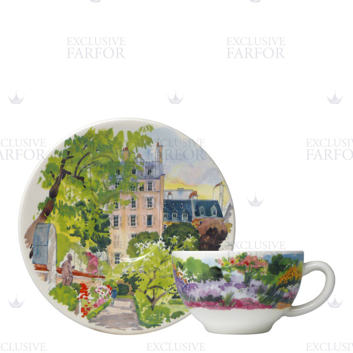 Чашка чайная с блюдцем 0,16л, 2шт. коллекции Paris A Giverny бренда Gien