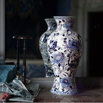 Ваза 48см коллекции Pivoines Bleues (Лимитированная серия на 200 пред.) бренда Gien