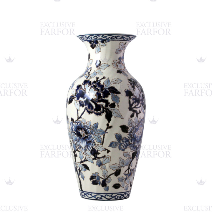Ваза 36см коллекции Pivoines Bleues (Лимитированная серия на 500 пред.) бренда Gien