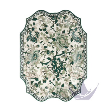 Поднос для супницы 45х36см коллекции Pivoines Vert бренда Gien