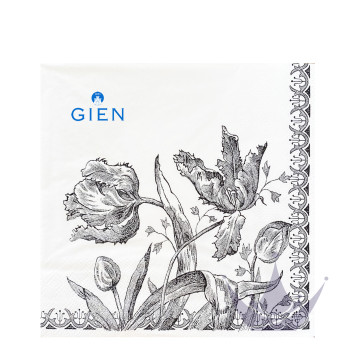 Салфетки 33х33см, 20шт., 12 упаковок коллекции Tulipes бренда Gien