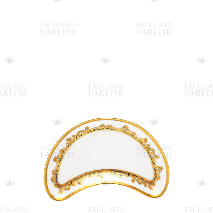 Тарелка закусочная полумесяц 20см коллекции Feuille D'or бренда Haviland