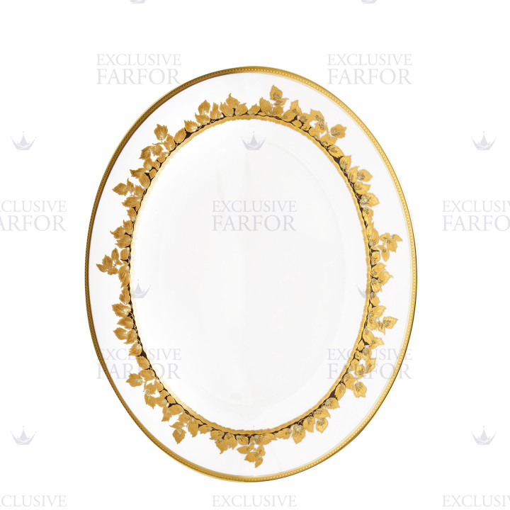 Блюдо овальное 40см коллекции Feuille D'or бренда Haviland