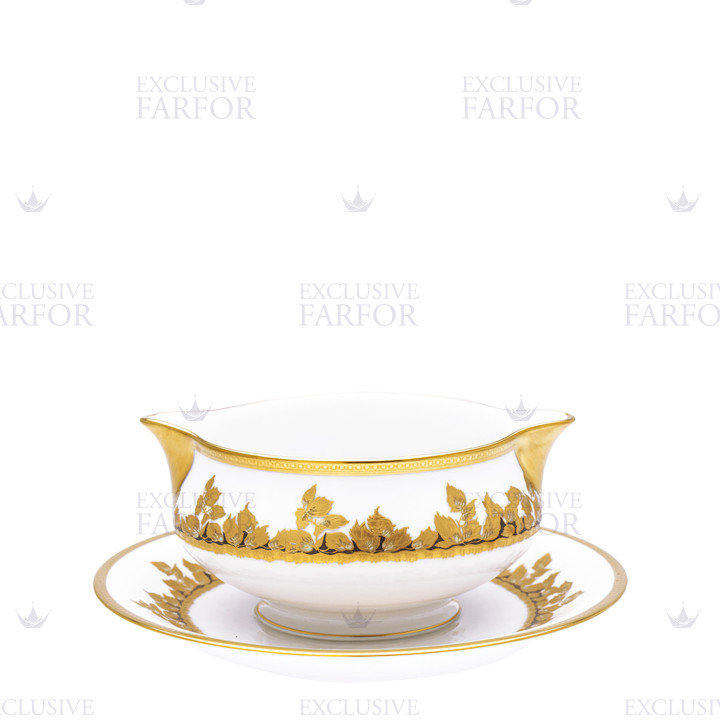 Соусник с подставкой 0,3л коллекции Feuille D'or бренда Haviland