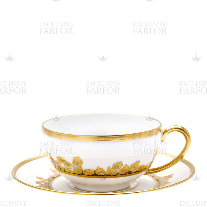 Чашка для завтрака с блюдцем 0,28л коллекции Feuille D'or бренда Haviland