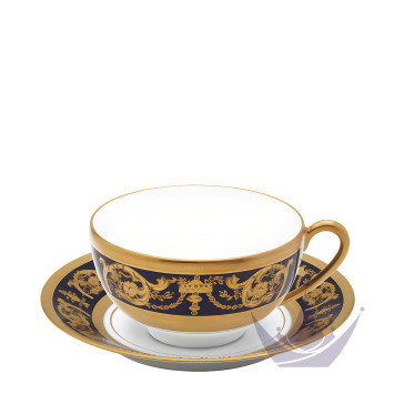 Чашка для завтрака с блюдцем 0,28л коллекции Imperator Bleu de Four бренда Haviland