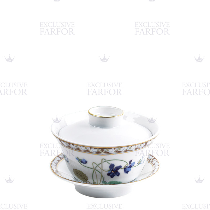 Чашка чайная с блюдцем и крышкой 0,13л коллекции Imperatrice Eugenie бренда Haviland