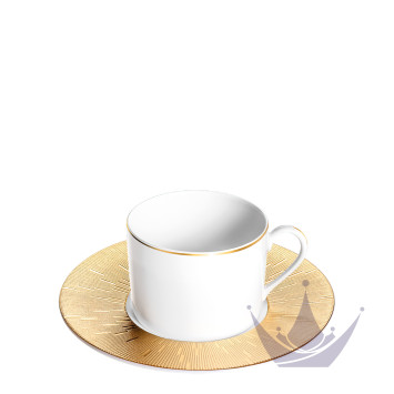 Чашка чайная с блюдцем 0,15л коллекции Infini Or бренда Haviland