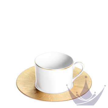 Чашка чайная с блюдцем 0,15л коллекции Infini Or бренда Haviland