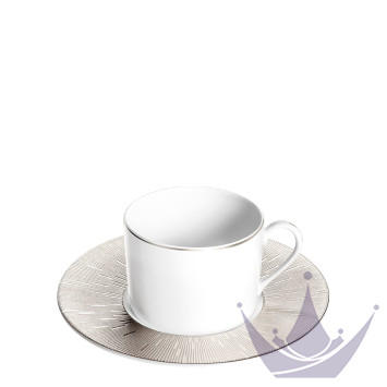 Чашка чайная с блюдцем 0,15л коллекции Infini Platine бренда Haviland