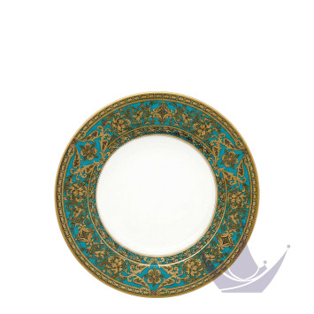 Тарелка суповая 23,5см коллекции Matignon Bleu Piscine Or бренда Haviland