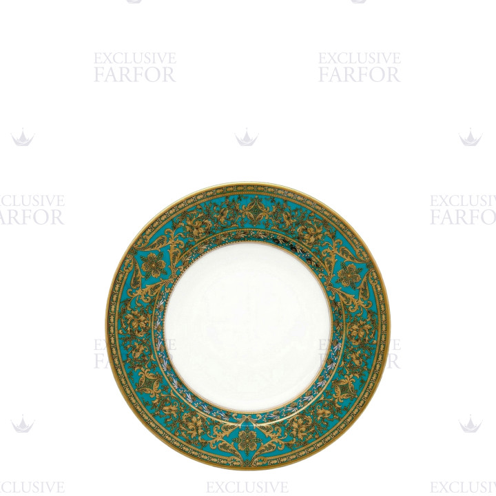 Тарелка закусочная 19см коллекции Matignon Bleu Piscine Or бренда Haviland