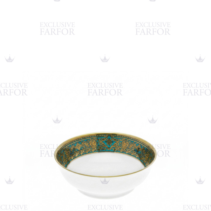 Чаша для фруктов 12см коллекции Matignon Bleu Piscine Or бренда Haviland