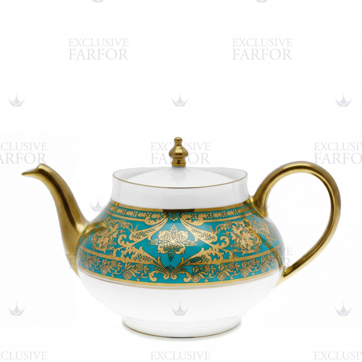 Чайник 1,2л коллекции Matignon Bleu Piscine Or бренда Haviland