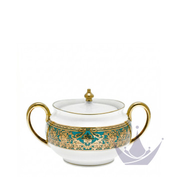 Сахарница 0,28л коллекции Matignon Bleu Piscine Or бренда Haviland